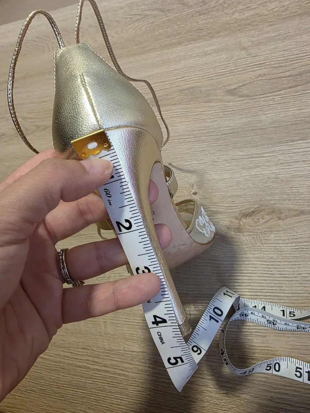 Bella Belle | Anita Gold Lace Wedding Shoes Size 7